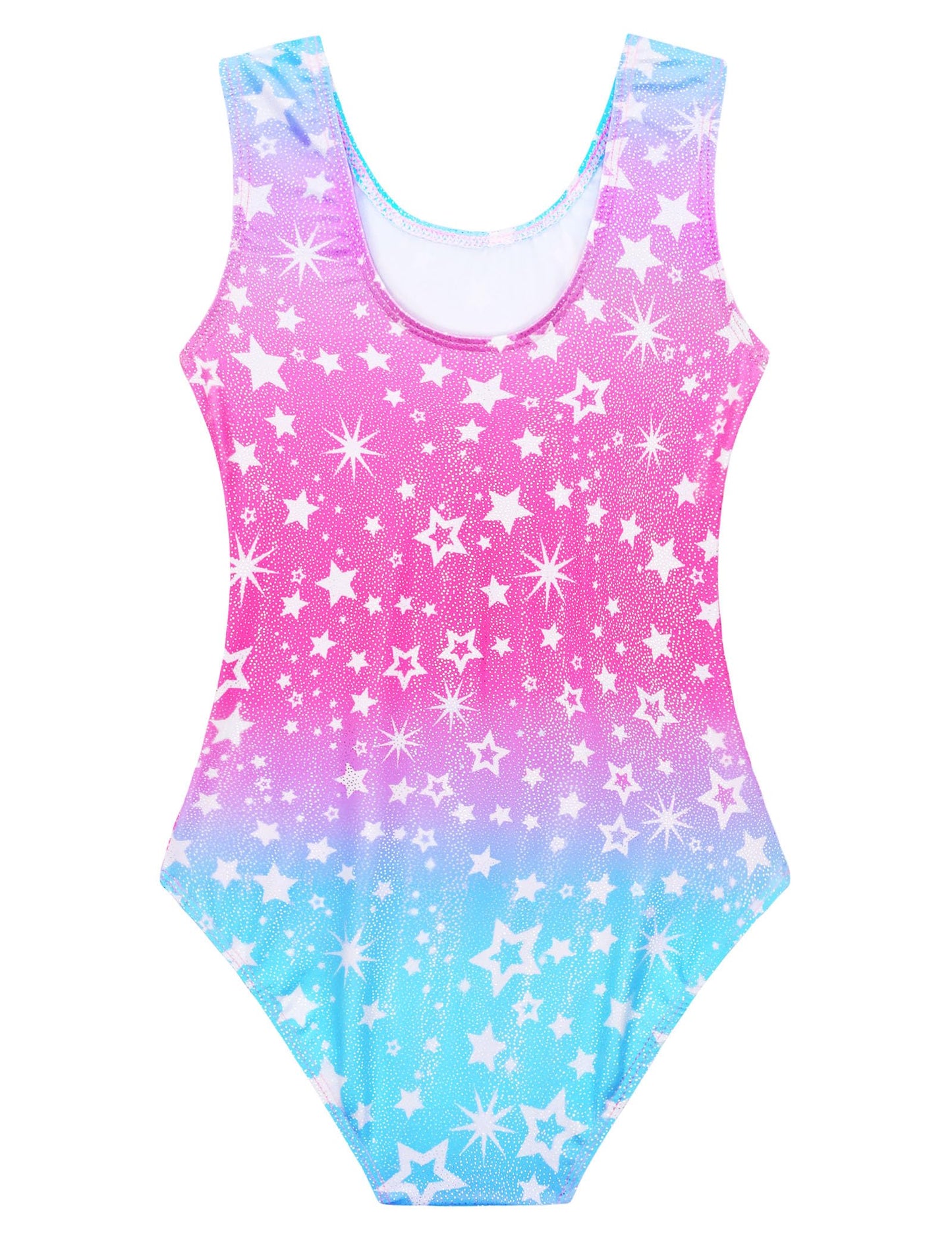 Domusgo Gymnastics Leotards for Girls 10-12 Years Old Pink Blue Galaxy Sparkly One Piece Tumbling Outfits