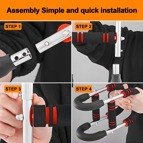 Twister Arm Trainer, 60-110lb Chest Workout Equipment, Three-Speed Adjustable Fitness Equipment, Arm Trainer, Portable Power Twister Bar, Detachable Design Fitness，for Home & Gym Fitness Equipment