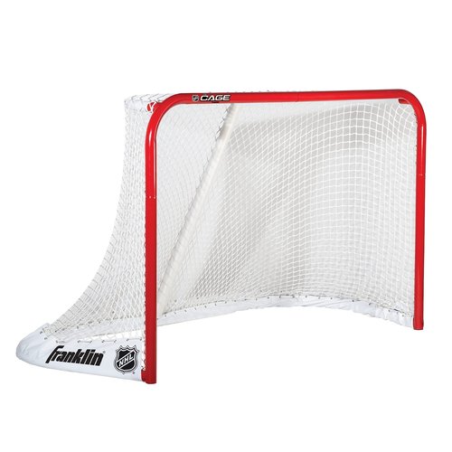 Franklin Sports NHL Ice + Street Hockey Goal - The Cage Official Size Premium Steel Hockey Net - Regulation Goal with 1.75" Steel Pipes - 72 x 48 Inch