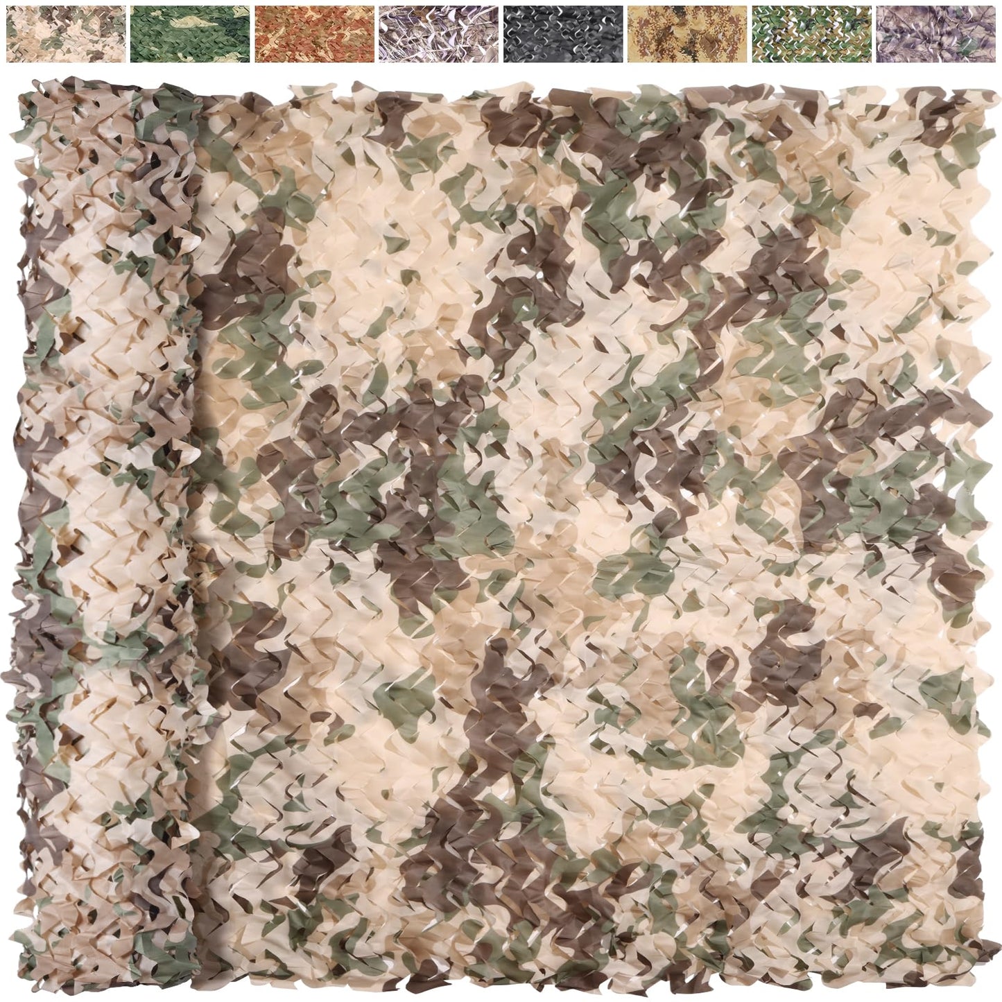 Yeacool Camo Netting Camouflage Netting Sunshade Net for Decor Hunting Blind Outdoor Photography Dinosaur Birthday Theme Party Decoration (Brown Camo, 19.7ftx19.7ft,6m*6m)