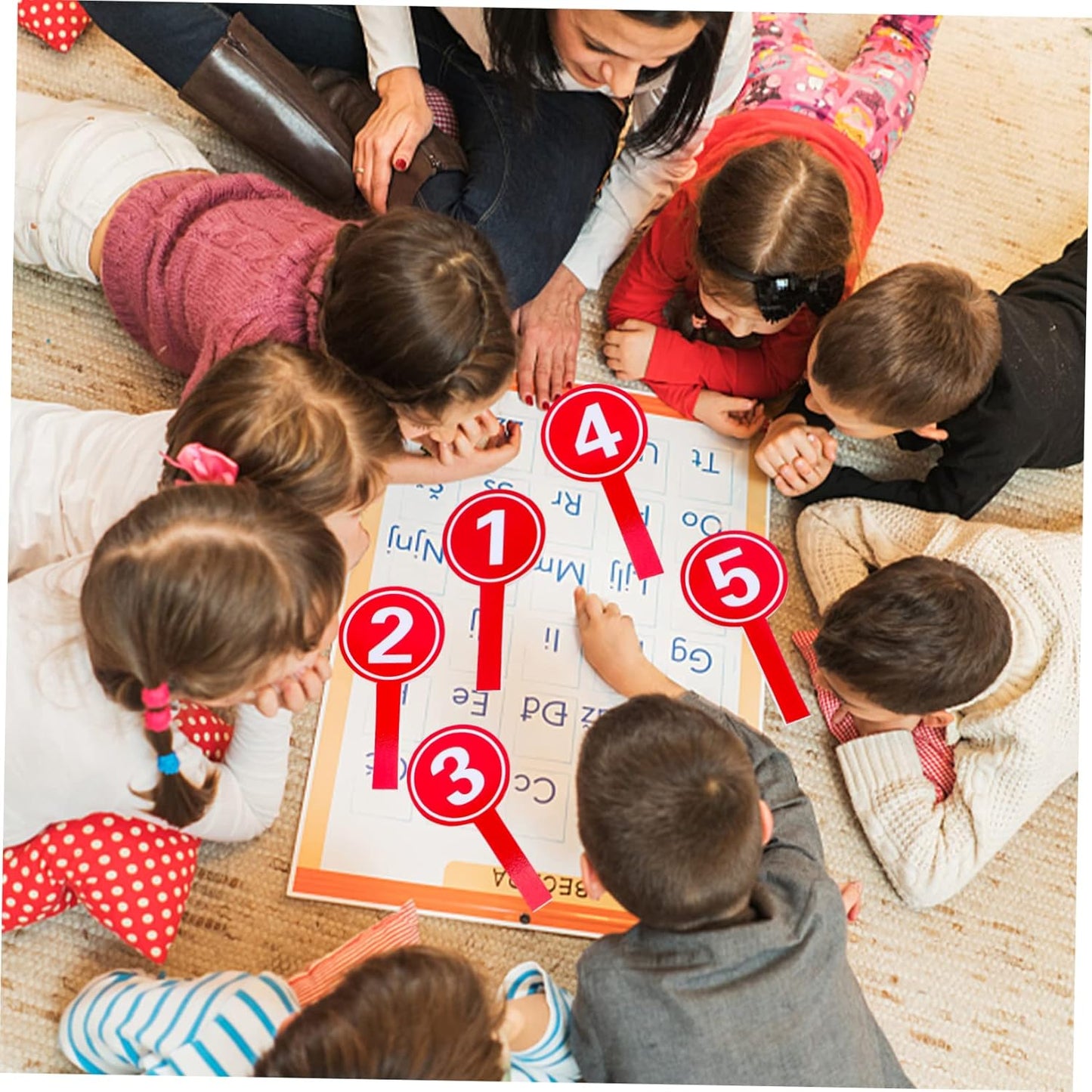 10pcs Handheld Score Paddles Number Score Boards for Voting Auction Competition Use Operate Design