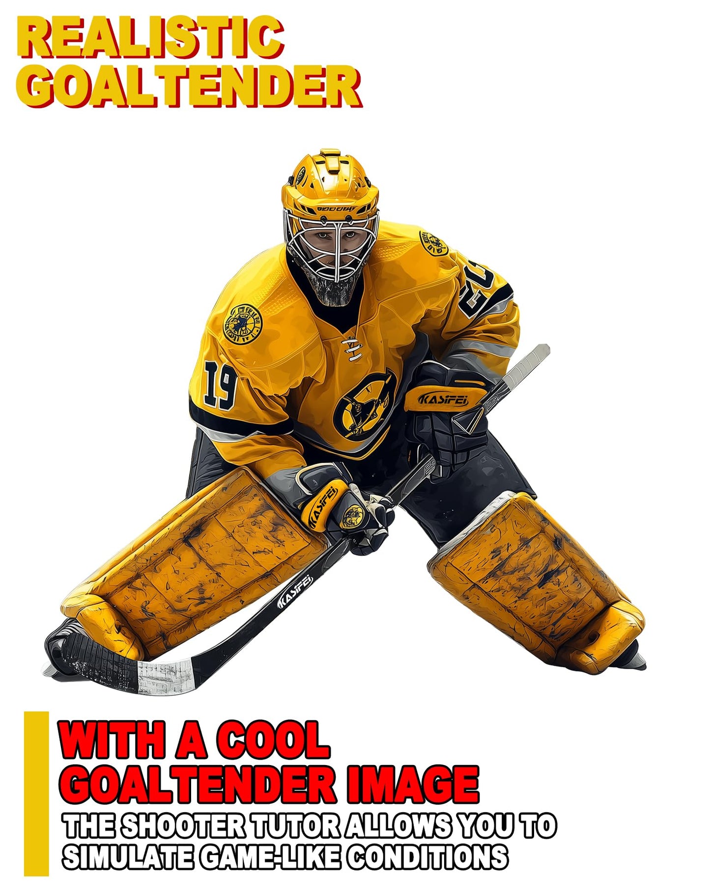 KASIFEI Hockey Net Goalie Targets - Shooter Tutor -Hockey Goal Targets for Practicing Shooting Accuracy - Hockey Training Equipment (72" (W) x 48" (H))