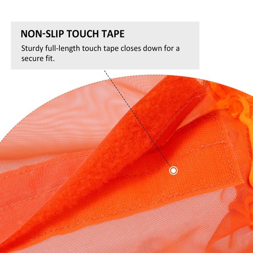CareMaster Universal Size Horse Leggings Fine Mesh Greatly Reduce Stomping Breathable Horse Boots Leg Wraps (Set of 4) Orange