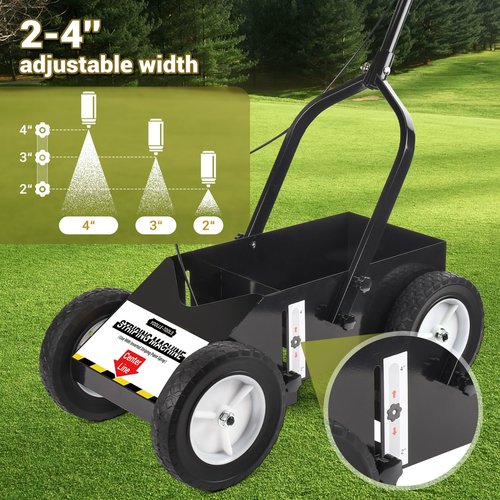 YOOLLE-TOOLS Heavy Duty Striping Line Marking Machine, Parking Lot Striping Machine, Work with Professional Inverted Striping Spray Paint, 9.8" x 13" x 28.3", Black