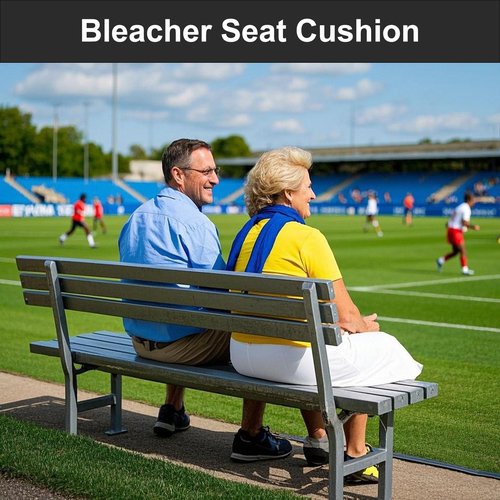 UCOMFEEL Waterproof Stadium Seat Cushions 2 Pack with Cut in Handle, 15.4x13x1.2 inches, Lightweight & Portable Foam Stadium seat pad, Set of 2 (Black)