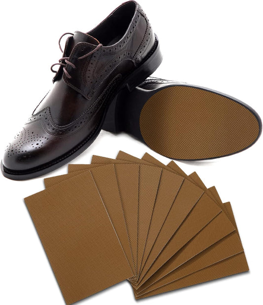 10 Pcs Non-Slip Shoe Pads for Bottom of Shoes Anti-Slip Grips Adhesive Grip Pads Sole Protector 3.1 x 5.1 Inches for Heels Trainers Treads Boots