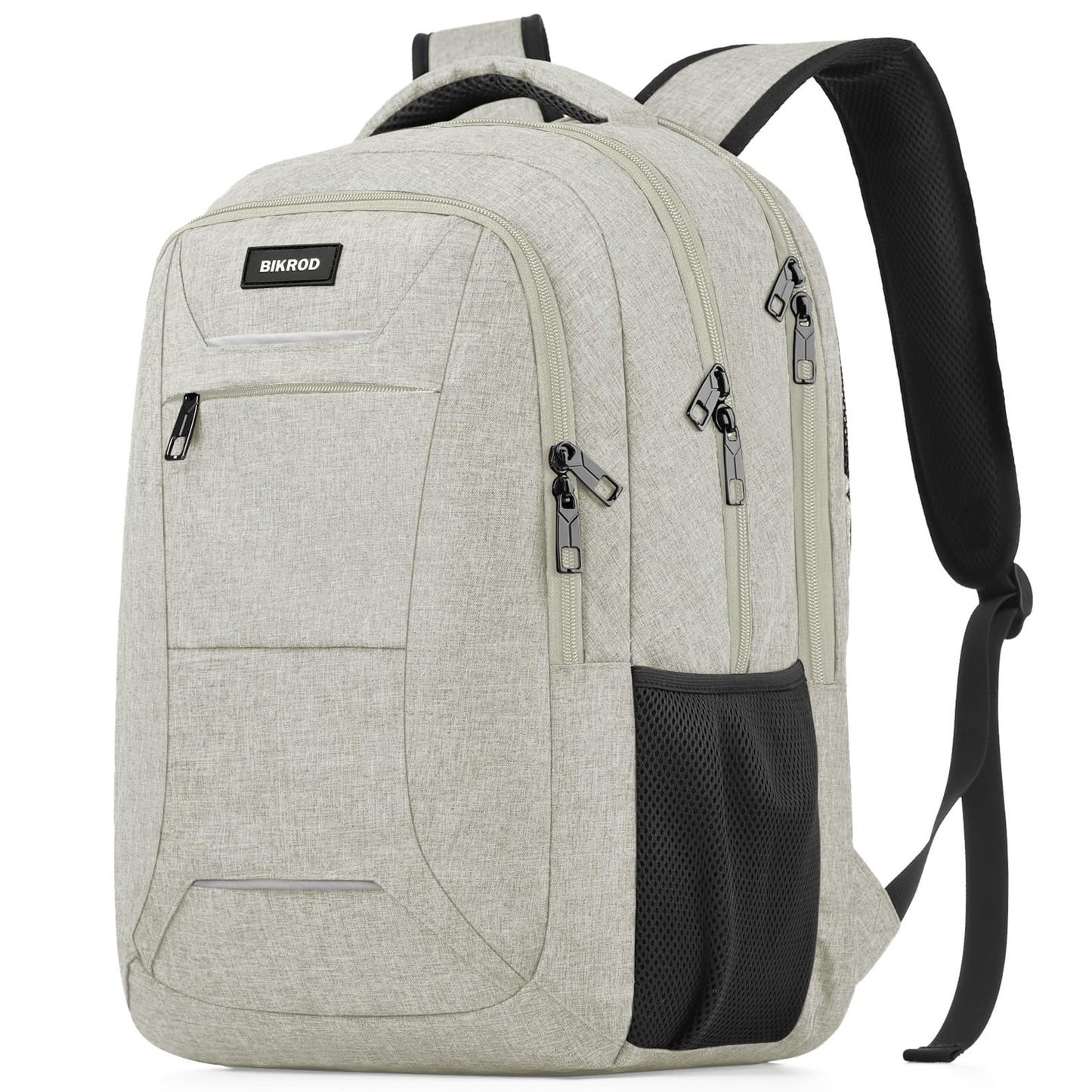 BIKROD Backpack for Men Women, School Backpacks for Teen Boys, Business Anti Theft Sturdy Travel Laptop Backpack, Water Resistant 15.6 Inch Computer Bag Gift, Beige