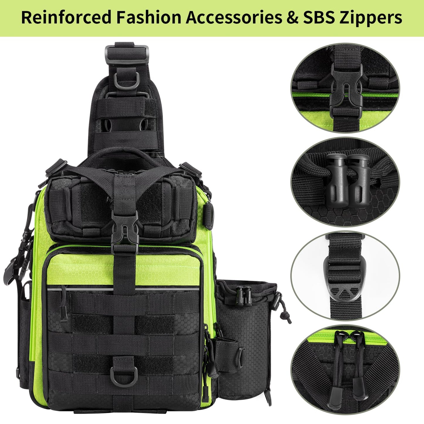 BLISSWILL Fishing Backpack with Rod Holder Tackle Bag Gear Bag Fishing Gifts for Men