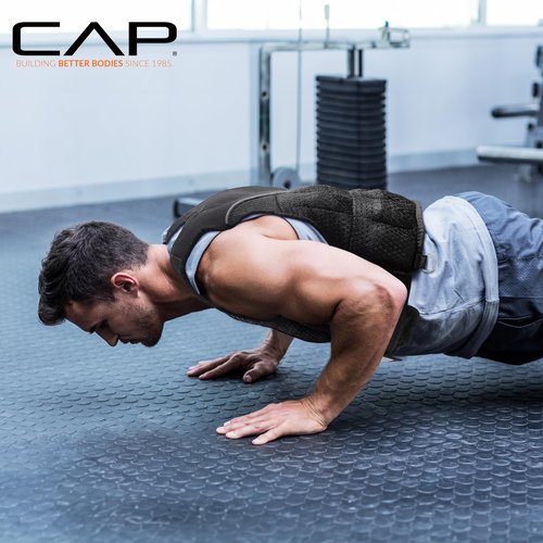 CAP Barbell (HHWV-CB020C) Adjustable Weighted Vest, 20-Pound,20 Pound, Black
