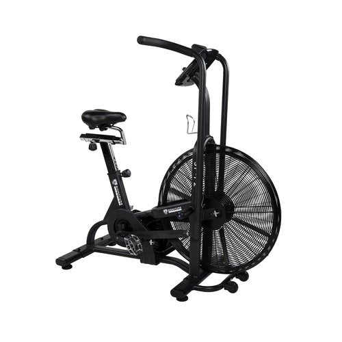 Fitvids Upright Fan Bike with Adjustable Seat and Handlebars for HIIT and Cardio Training, Black