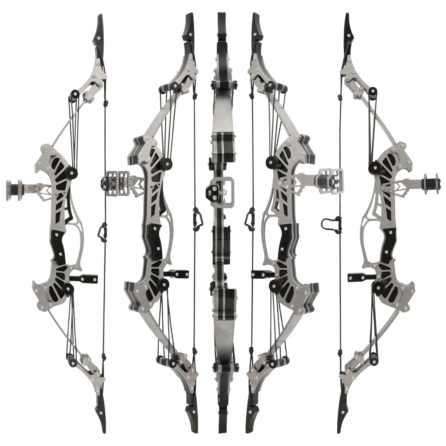 AMEYXGS 16.4inch Mini Lever Bow Recurve Bow Stainless Steel Includes 4/8 Arrows and Target Paper (8 Arrow Set)