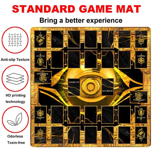 sabermaster Card Rubber Mat - 2 Player, Square playmat for Gamer 60x60cm/23.6x23.6inch