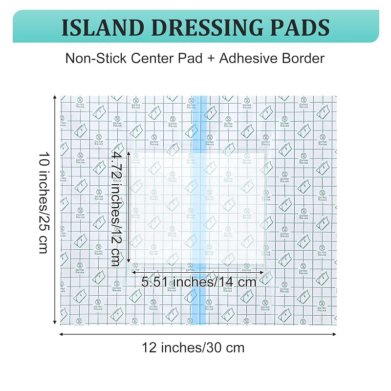 Sibba 10” x 12” Wound Shower Cover Shields – 30 Pcs Transparent Waterproof Ostomy Bag Protectors