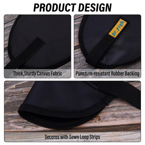 Dr.Fish 3 Pack Fishing Lure Wraps, Oval Nylon Bait Storage Protectors with Magic Patch, Secure Covers for Fishing Hooks, Lures, Rods, Tackle Organizer XL