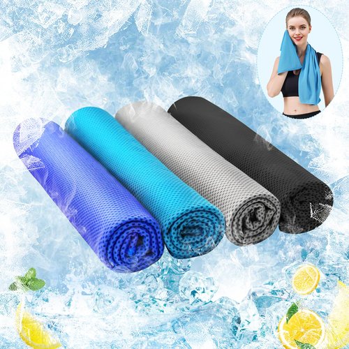 Cooling Towels for Neck/Face Ice Towel Cooling Neck Wraps for Hot Weather Sweat Towels Microfiber Chilly Towel cold Rags Soft Breathable Quick Dry for Indoor /Outdoor/Yoga/ Gym/Working out（40''x12''）