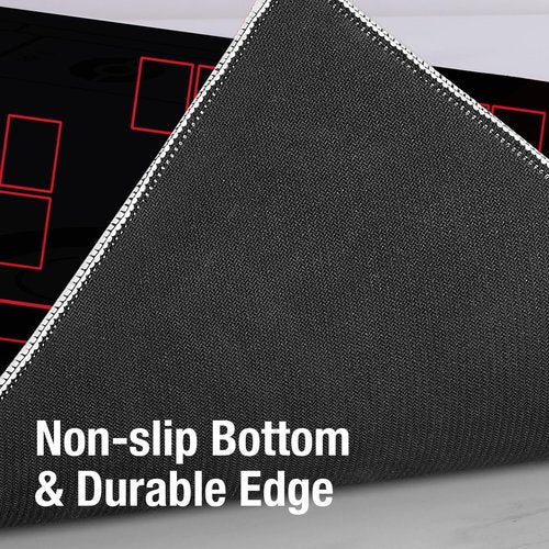 Biouai 2 Player Compatible Playmats for Cards - 2 Player Battle Mat Stadium Board for TCG Playmat Board Game- Playmat for Trainers (Black)