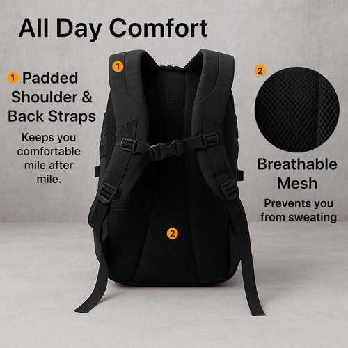 WESTEND 29L Tactical Backpack for Men – Military Assault Pack with MOLLE System, Heavy Duty Bug Out Bag for Outdoor Activity