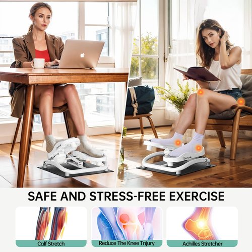 seanleecore Calf Stretcher - Slant Board Stretching for Plantar Fasciitis & Achilles Tendonitis, Feet Mobility,Under Desk Stepper Leg Exerciser with Foot Massage for Exercise& Physical Therapy