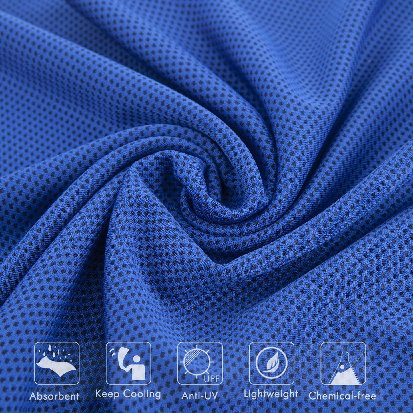 1 Pack Cooling Towel, 40" X 12" Ice Towel, Microfiber, Soft Breathable Chilly Stay Cool for Sports Gym Yoga Workout Camping Running (Dark Blue)