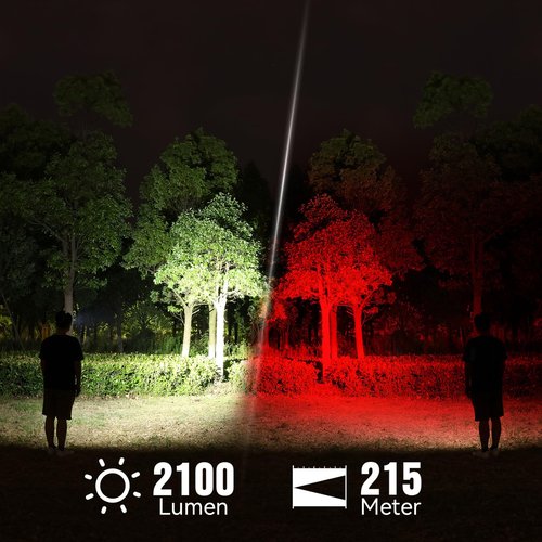 sofirn Rechargeable Headlamp with Red Light Mode 2-Way Clip HS42-2100 Lumen Head Lamp Super Bright LED -Type-C Charging Port- IP66 Waterproof - Hiking&Outdoor Camping&Car Repair