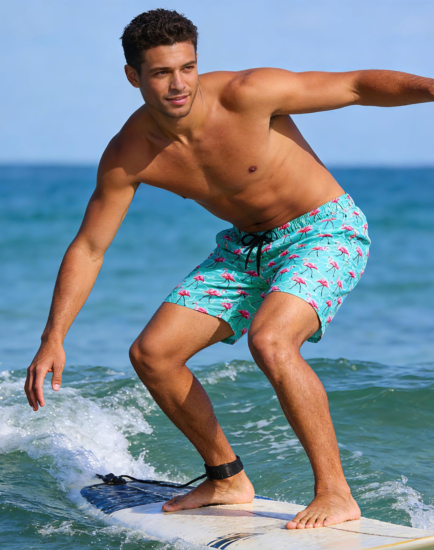 uideazone Mens Swim Trunks with Compression Liner Swimming Shorts 7 Inch Inseam Waterproof Quick Dry Beach Sport Shorts M-XXL