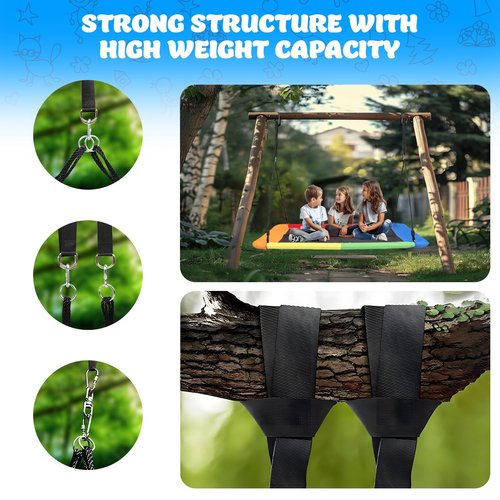 60 Inch Tree Swing for Kids,Heavy Duty Platform Swing with 800lb Weight Capacity for Adults and Children Outdoor