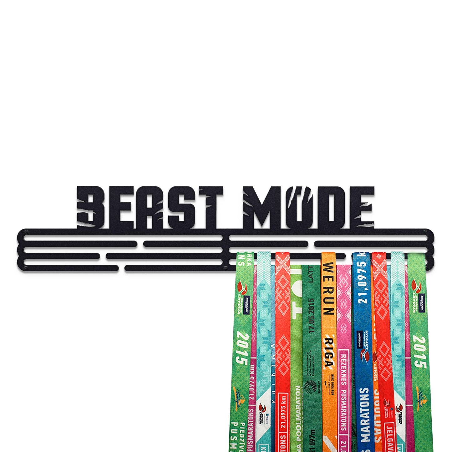 United Medals Beast Mode Sport Medal Hanger Display | Matte Black Steel Medal Holder | up to 60 Medals