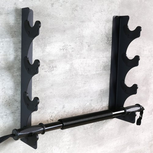 Lovind Horizontal Barbell Rack 4 Bars Holder Wall Mounted Barbell Holder Barbells Storage Rack Weight Bar Holder for Gym