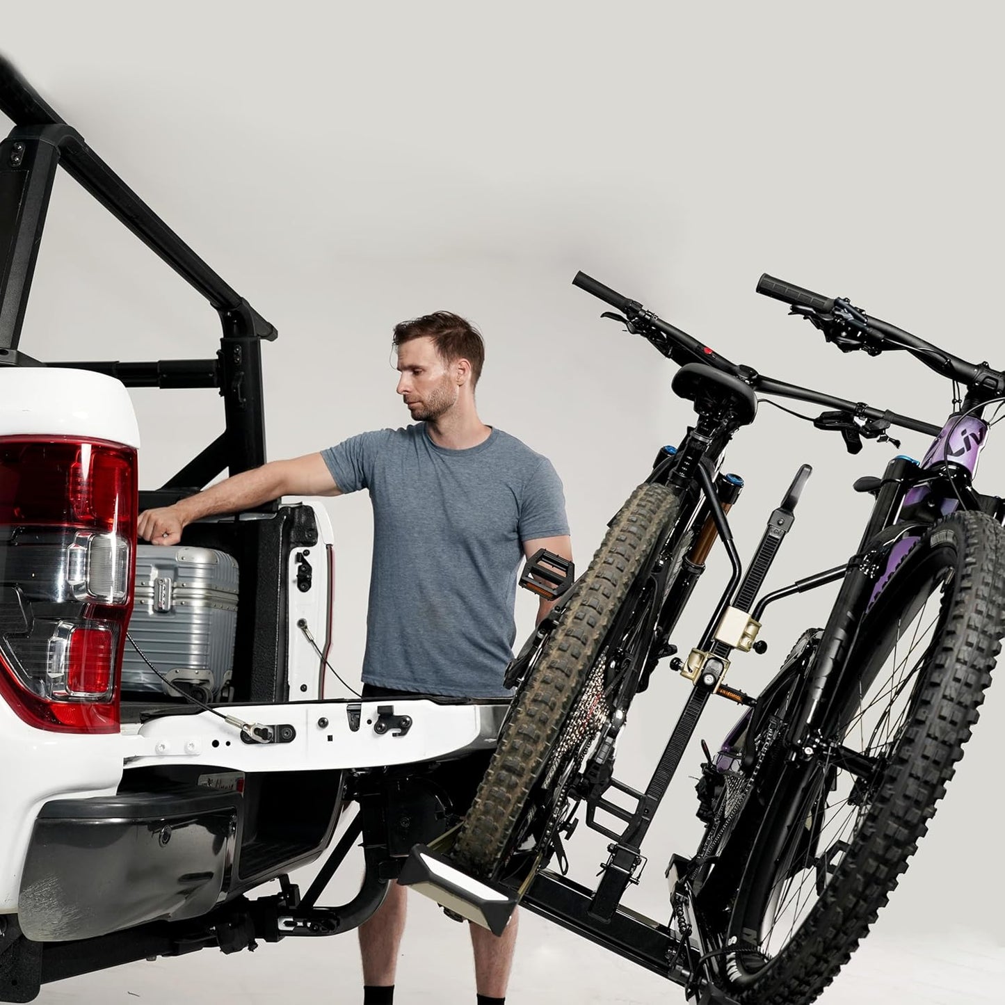 HYPERAX Volt 2 - E Bike Hitch Mounted Platform Style 2 Bikes Carrier for Car, SUV, Trucks, Sedan, Tilting e-Bike Rack for Hitch Fits Up to 2 X 70 lbs Bike with Up to 5" TIRE - NO RV USE!
