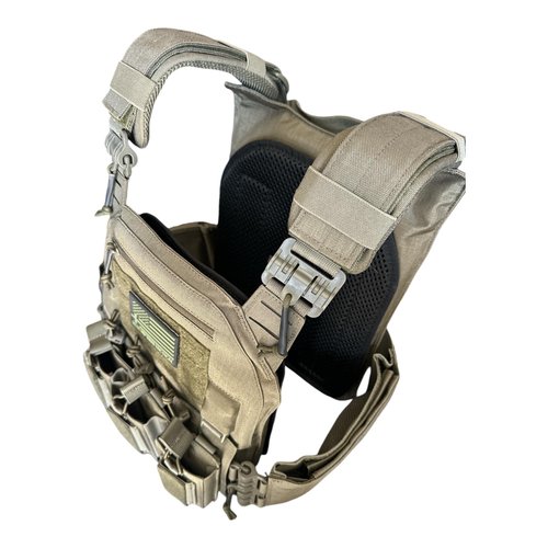 Crusader 2.0 Tactical Molle Quick Release Buckles Vest with Side Cummerbund Pouches and Triple mag Pouch (Ranger Green)