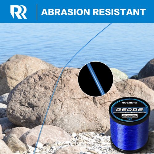 ROCRETA Geode Monofilament Fishing Line - Premium Resistant Nylon Mono Fishing Line 3-100lb - Superior Freshwater & Saltwater Mono Leader Materials 500/1200/2400yds