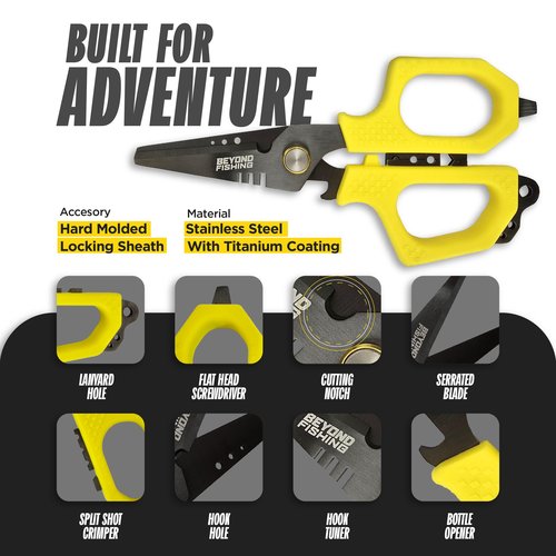 Beyond Fishing 6.5" Pro Shears (Yellow)