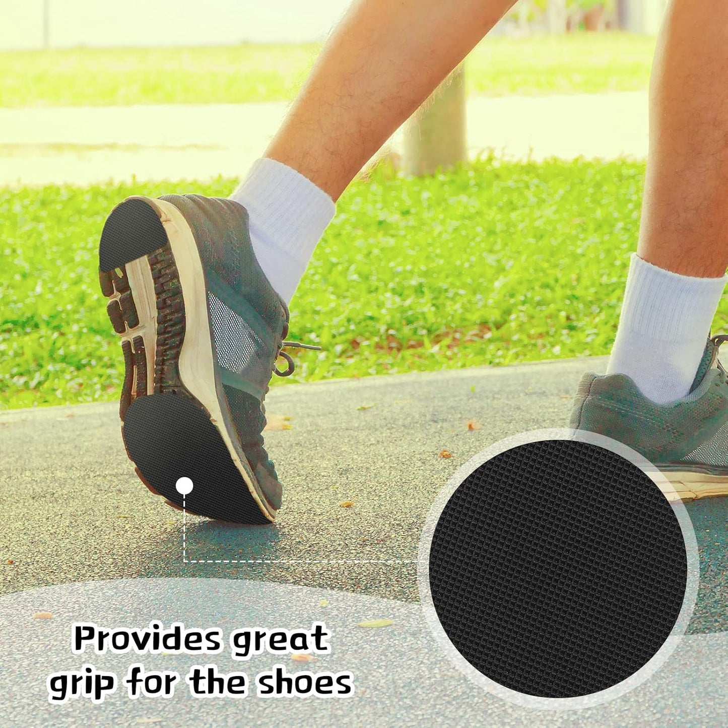 10 Pcs Non-Slip Shoe Pads for Bottom of Shoes Anti-Slip Grips Adhesive Grip Pads Sole Protector 3.1 x 5.1 Inches for Heels Trainers Treads Boots