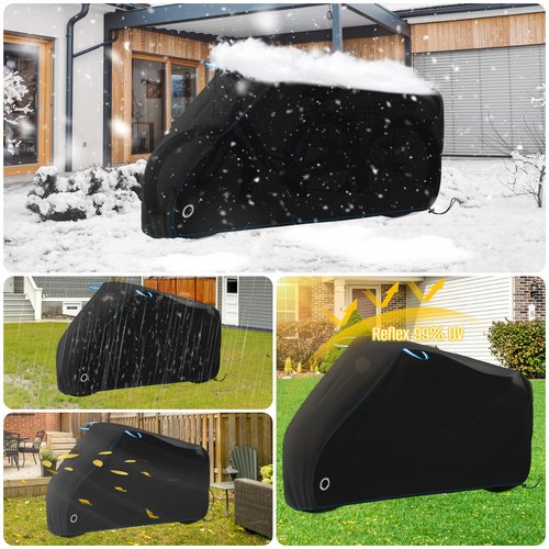 SIRUITON Adult Electric Tricycle Cover for Transport, 3 Wheel Bicycle Covers Heavy Duty 420D Oxford Strong UV Protection & Windproof, Waterproof Trike Bike Covers