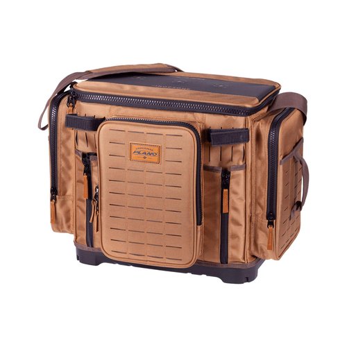 Plano Guide Series 3700 XL Tackle Bag, Beige 1680 Denier Fabric with Waterproof Base, Includes 10 StowAway Utility Organization Boxes, Large Premium Fishing Storage
