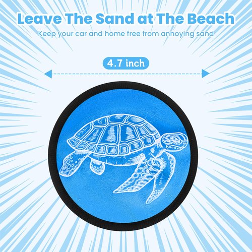 LETAAKA 2PCS Beach Sand Remover, Beach Essentials & Vacation Must Haves, Talc-Free Natural Formula, Reusable Gentle Skin-Friendly Sand Removal, Attaches to Bogg Bags, Women Gifts, Whole Family