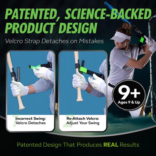 SWINGRAIL Baseball/Softball Swing Trainer Aid - Equipment for Batting and Hitting