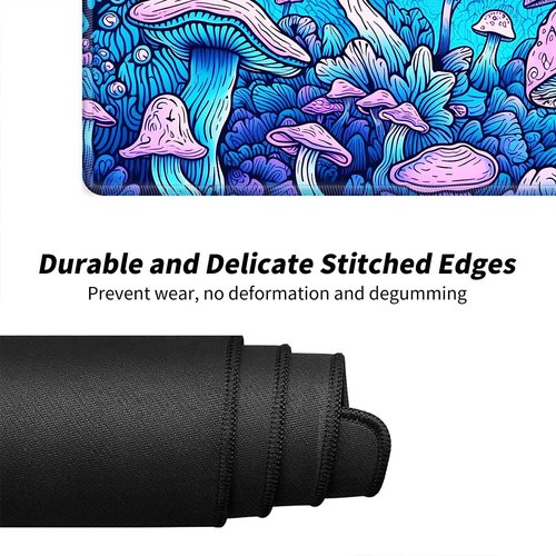 Fascinating Mushroom for MTG & TCG Playmat Mouse Pad,BFDHGQZC 24" x 14" Game Mat for MTG/RPG/CCG Trading Card Game Playmats Table Mat Perfect for Card Games Video Games Computer Office