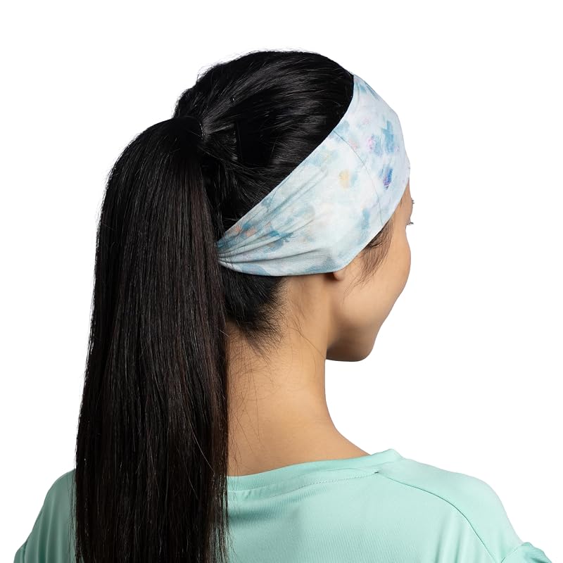 Buff CoolNet UV Ellipse Headband UPF50 Cooling HairWrap, Green, One Size