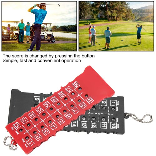 Golf Score Counter 18 Hole, Easy Press Button, Small Scorer Pocket Size, Ideal Golf Score Counter with Training Practice Accessory