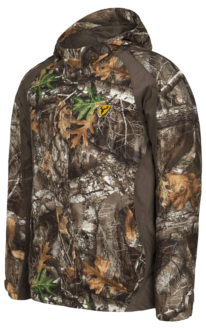 ScentBlocker Drencher Lightweight Waterproof Camouflage Hunting Rain Jacket – Realtree Edge, X-Large