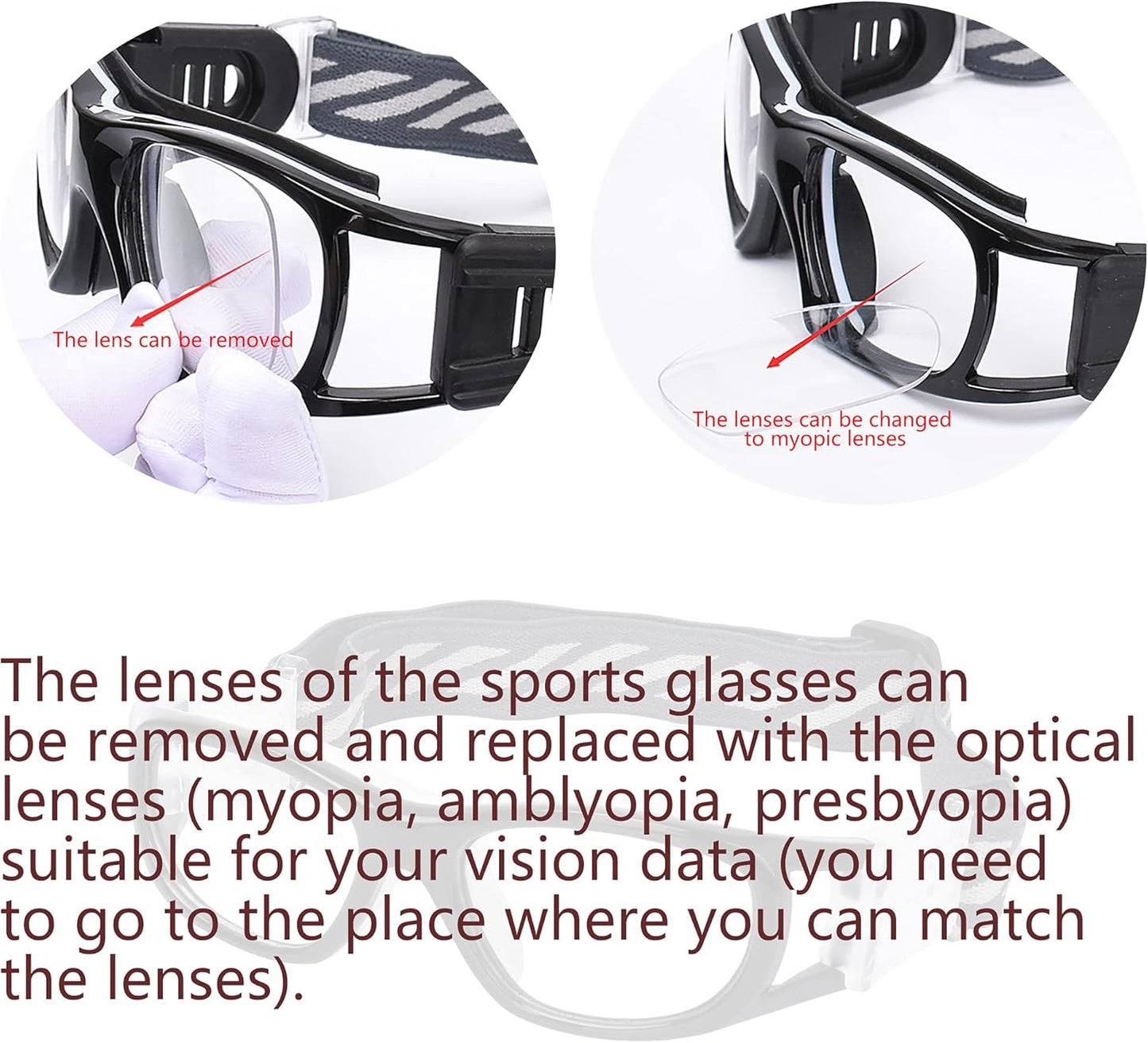''N/A'' Kids Sports Glasses Basketball Football Safe Training Goggles Anti Fog 7-12