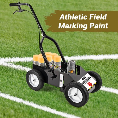 YOOLLE-TOOLS Heavy Duty Striping Line Marking Machine, Parking Lot Striping Machine, Work with Professional Inverted Striping Spray Paint, 9.8" x 13" x 28.3", Black