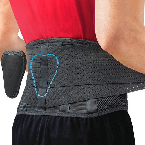 Sparthos Back Brace for Lower Back Pain - Immediate Relief from Sciatica, Herniated Disc, Scoliosis - Breathable + Lumbar Support Pad - For Men & Women - Fits 44–52″ Waist (Large, Check Size Chart)