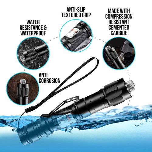 HITEKK Green Laser Pointer | High Power Laser Pointer | Rechargeable Tactical Laser Pointer | Long Range Laser Pointer and Carrying Case