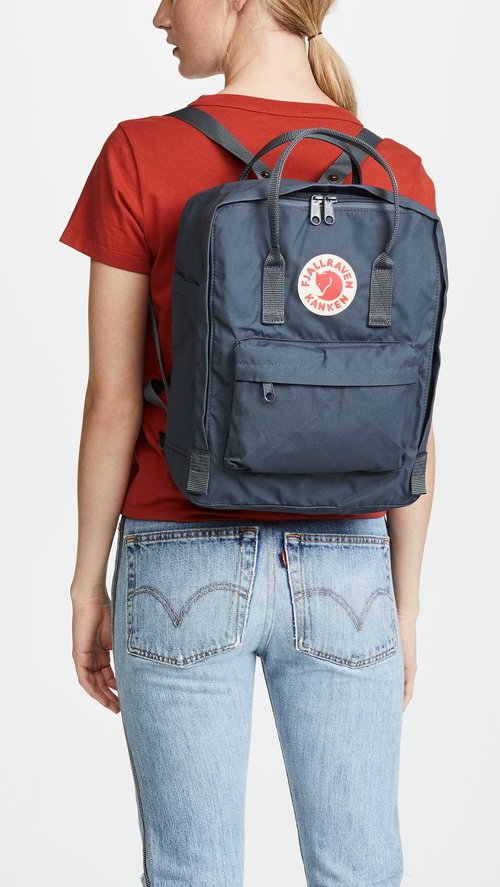 Fjallraven Women's Kanken Backpack, Graphite, Grey, Blue, One Size