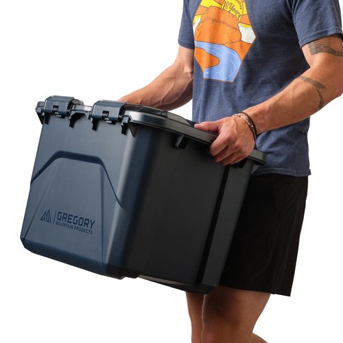 Gregory Alpaca 50L Waterproof Gear Organization/Camping Gear Box with Transparent Removeable Lid, Slate Blue