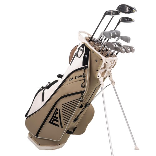 ASK ECHO 2025 ST- Lock Hybrid Mecha 14 Way Dividers Quiet Stand Bag with Grip Lock for Men & Women (Toasted Almond)