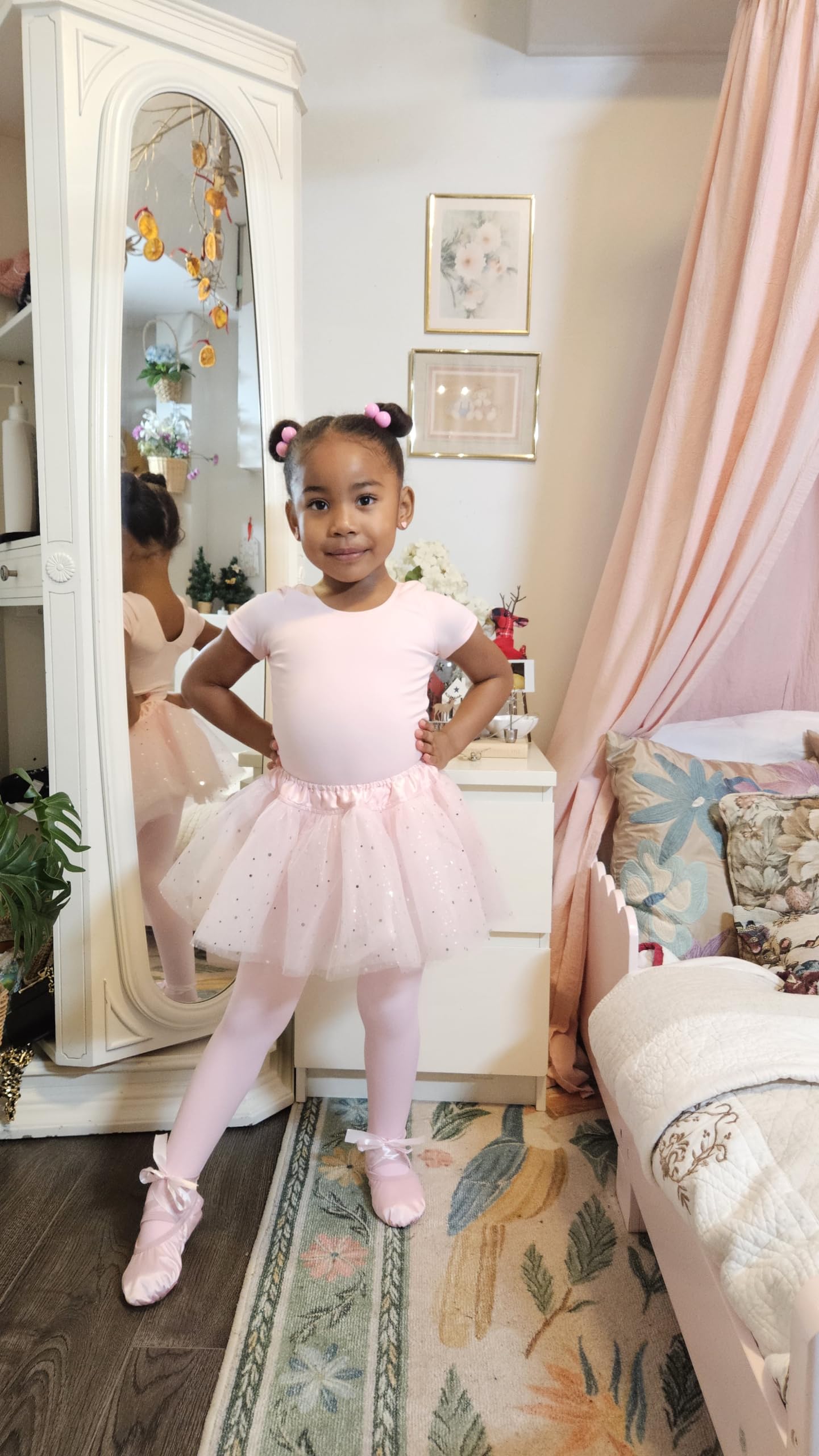 Stelle Girls' Ultra Soft Pro Dance Tight/Ballet Footed Tight(Toddler/Little Kid/Big Kid),2BP,S