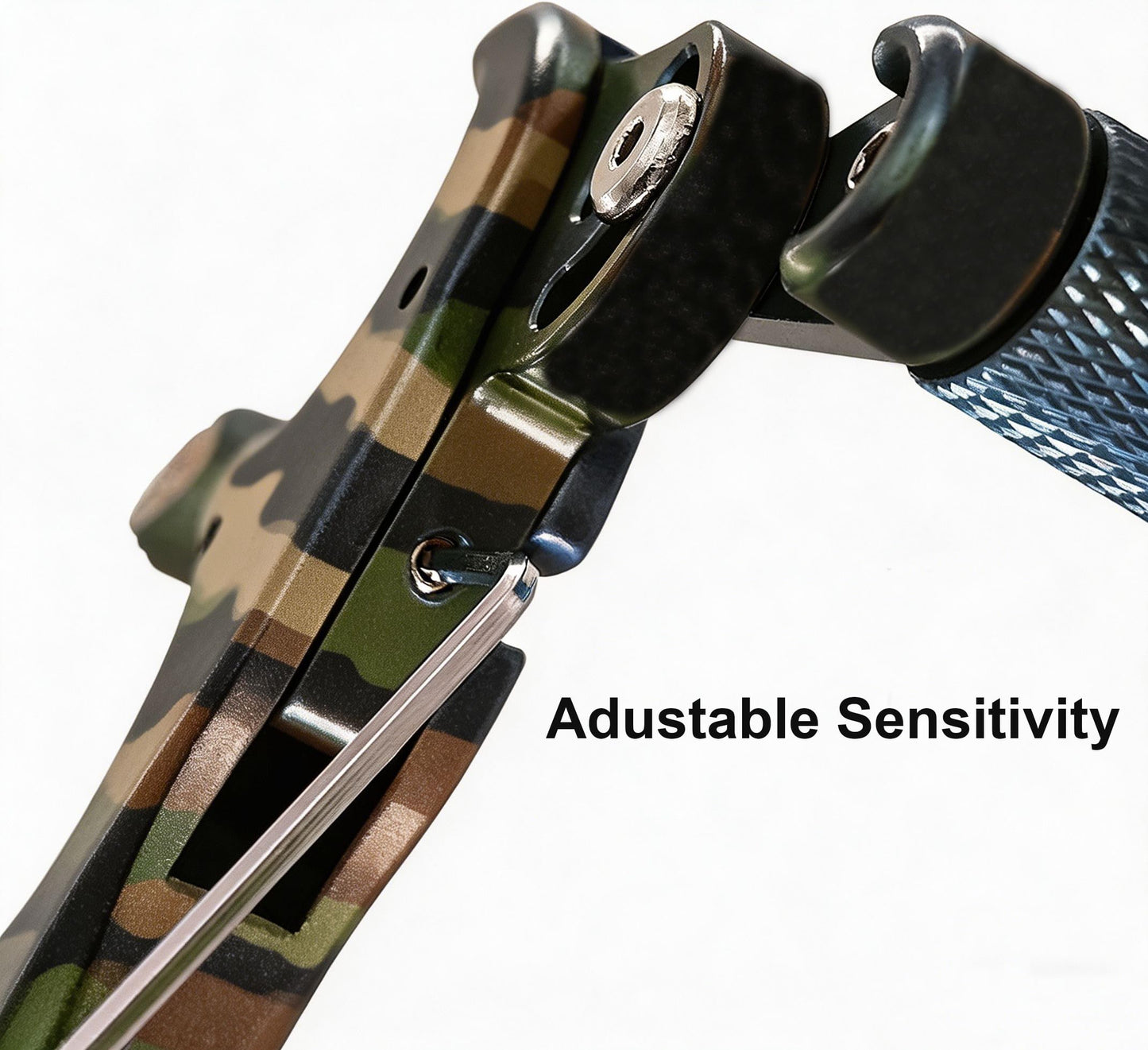 NoxDyn Archery Bow Release for Compound Bow, 4-Finger Adjustable Sensitivity Thumb Release Aid, 360° Rotatable Head for Hunting and Target Practice